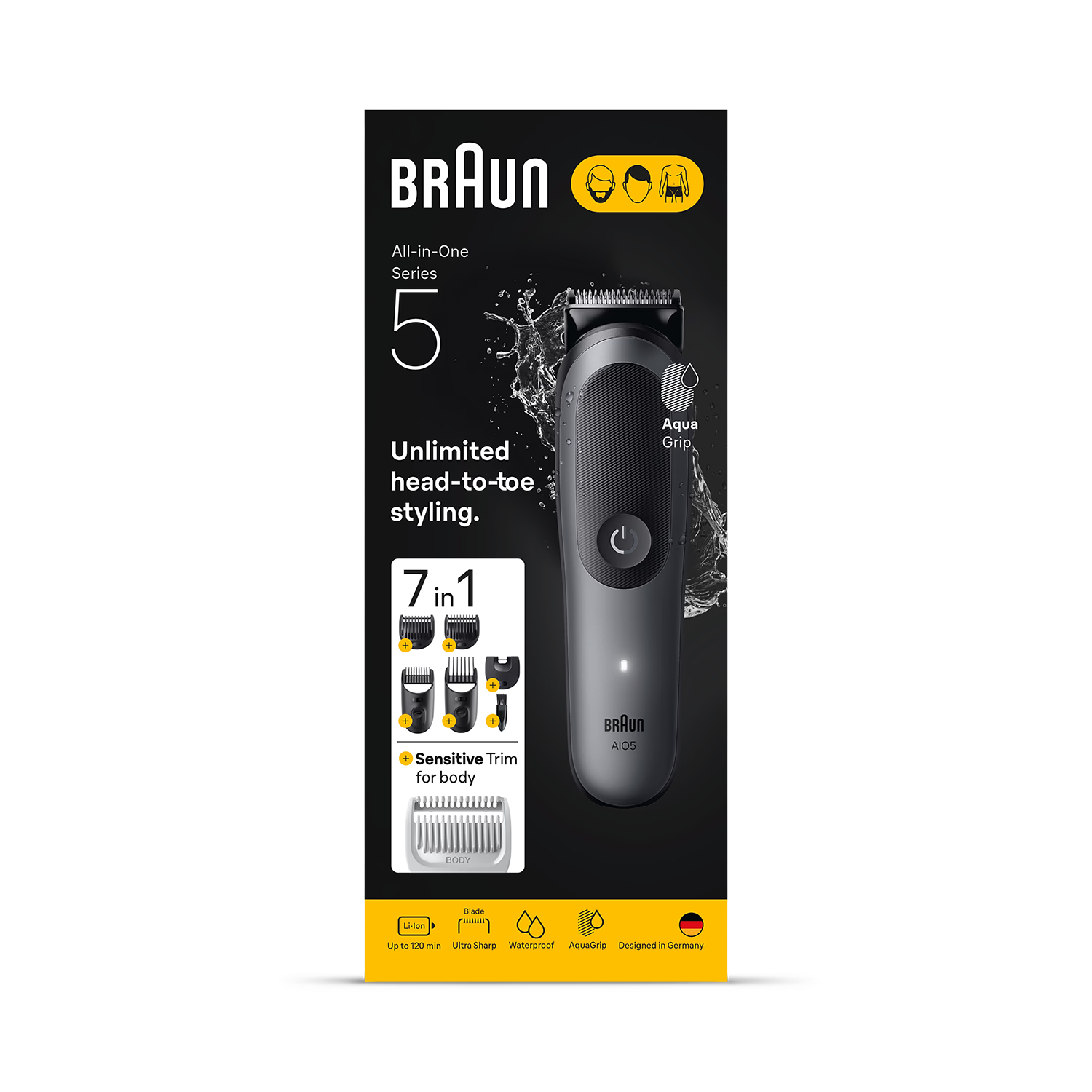 Braun All-in-One Kit Series 5 7in1 groomer grey (British brand)