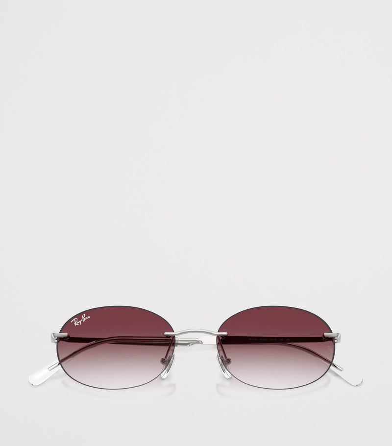 Ray-Ban RB3767 metal oval sunglasses, UK version