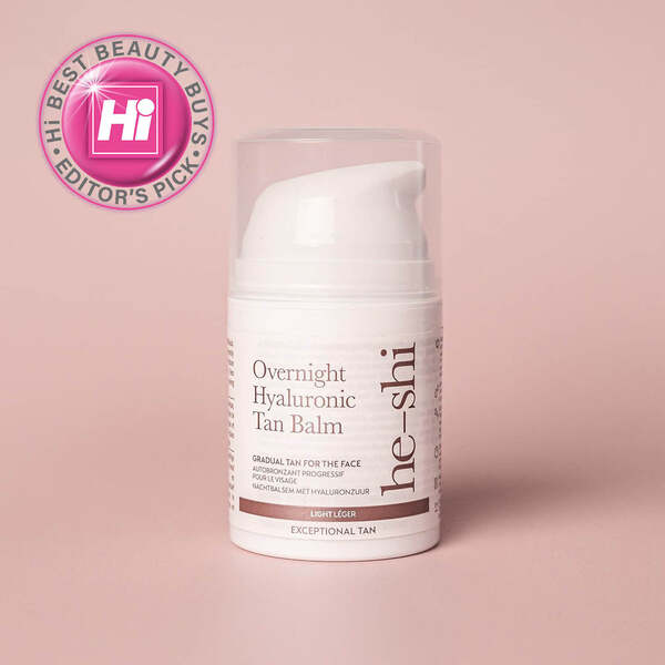 He-Shi Overnight Hyaluronic Tan Balm Light 50ml, imported from the UK