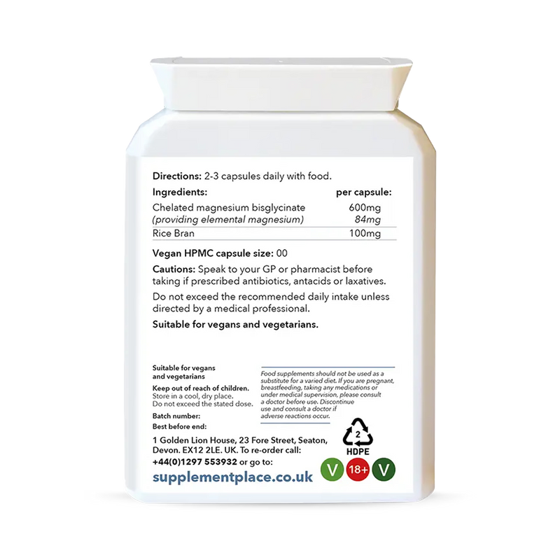 Supplement Place Magnesium Malate 560mg 60 capsules - British product