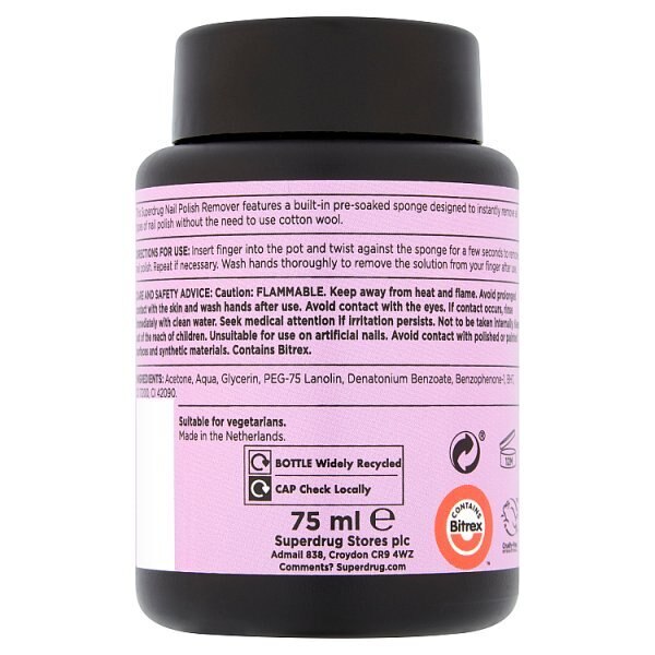 Superdrug Nail Polish Remover Acetone Pot 75ml GOODS Superdrug   