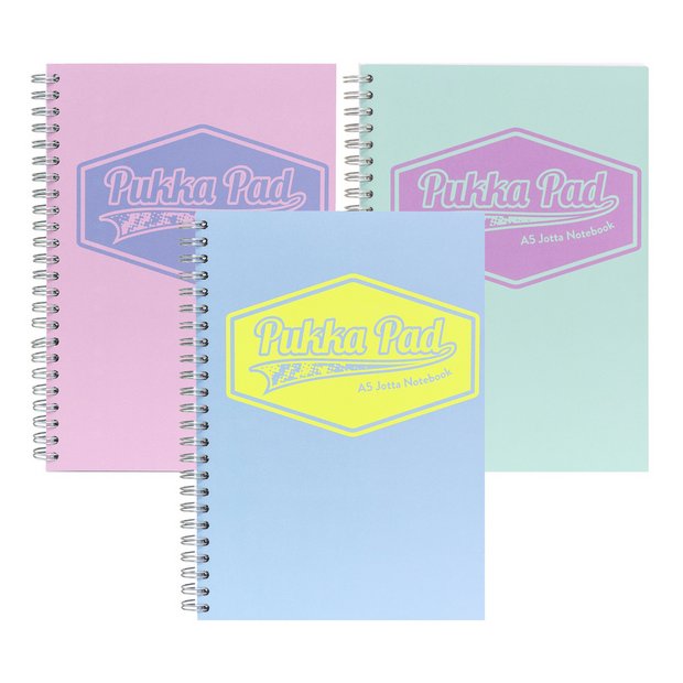 Pukka Pads A5 pastel Jotta notebook 3-pack, UK version