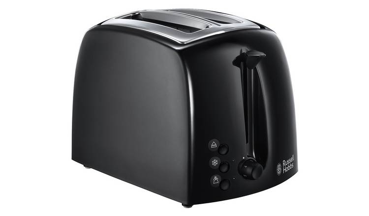 Russell Hobbs Textures 2 Slice Black Plastic Toaster 21641