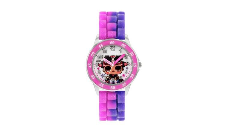 LOL Surprise Kid's Pink and Purple Silicone Strap Watch