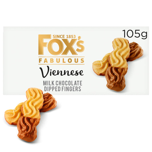 Fox's Biscuits Viennese Milk Chocolate Dipped Fingers Chocolate biscuits Sainsburys   