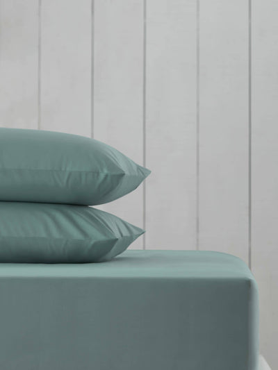 Green Sage Cotton Rich Deep Fitted Bed Sheet