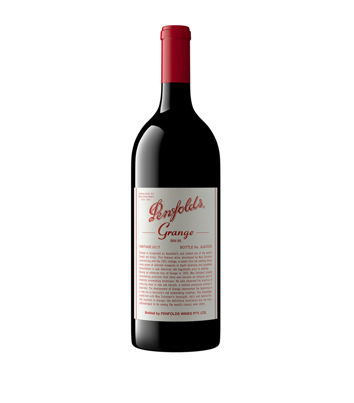 Penfolds Grange Shiraz 2017 Magnum 1.5L red wine, imported from the UK