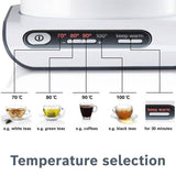 Bosch Styline white variable temperature kettle 1.5L (British brand)