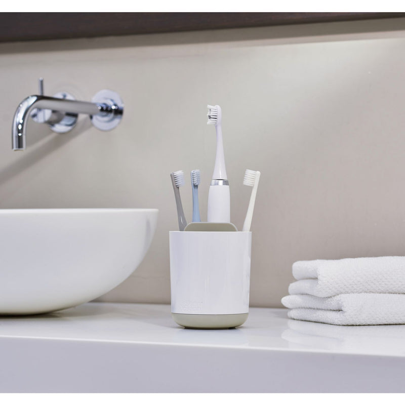 Joseph Joseph Duo toothbrush caddy white plastic, UK version
