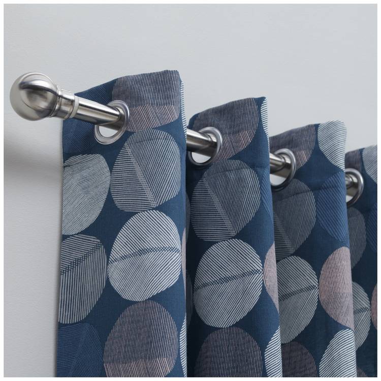 Habitat Skandi Spot eyelet curtains 117x137cm, imported from the UK
