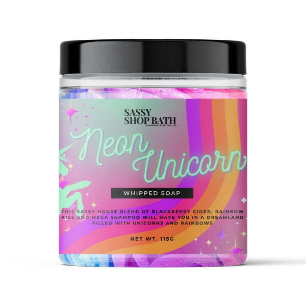 Sassy Shop Wax Neon Unicorn Whipped Soap 115g