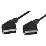 Argos black 1.5m Scart lead, imported from the UK