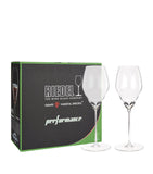 Riedel Crystal Performance Champagne Flutes 375ml, imported from the UK