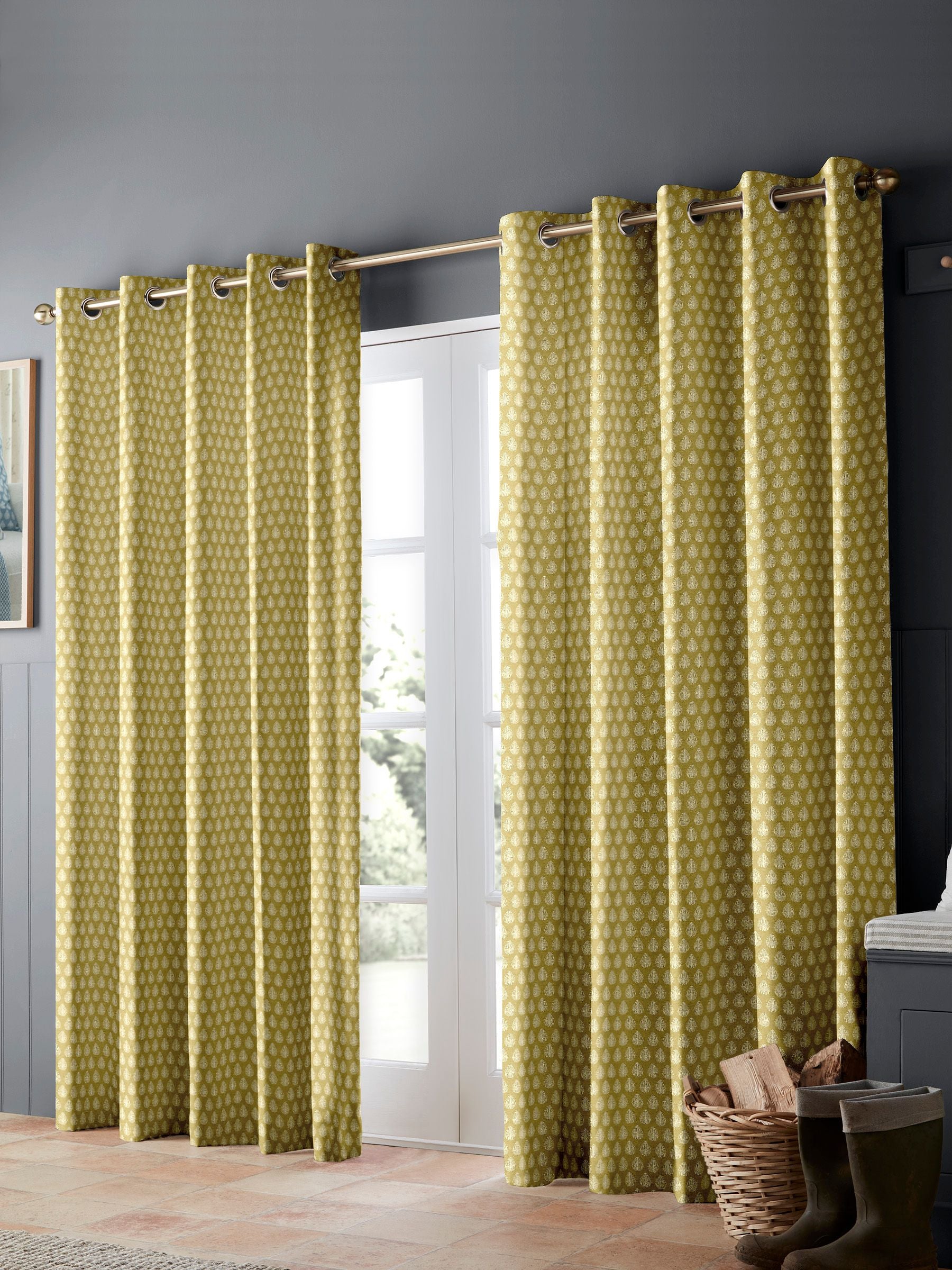 Emily Bond Pollen Yellow Jaipur curtains, made to measure (British brand)