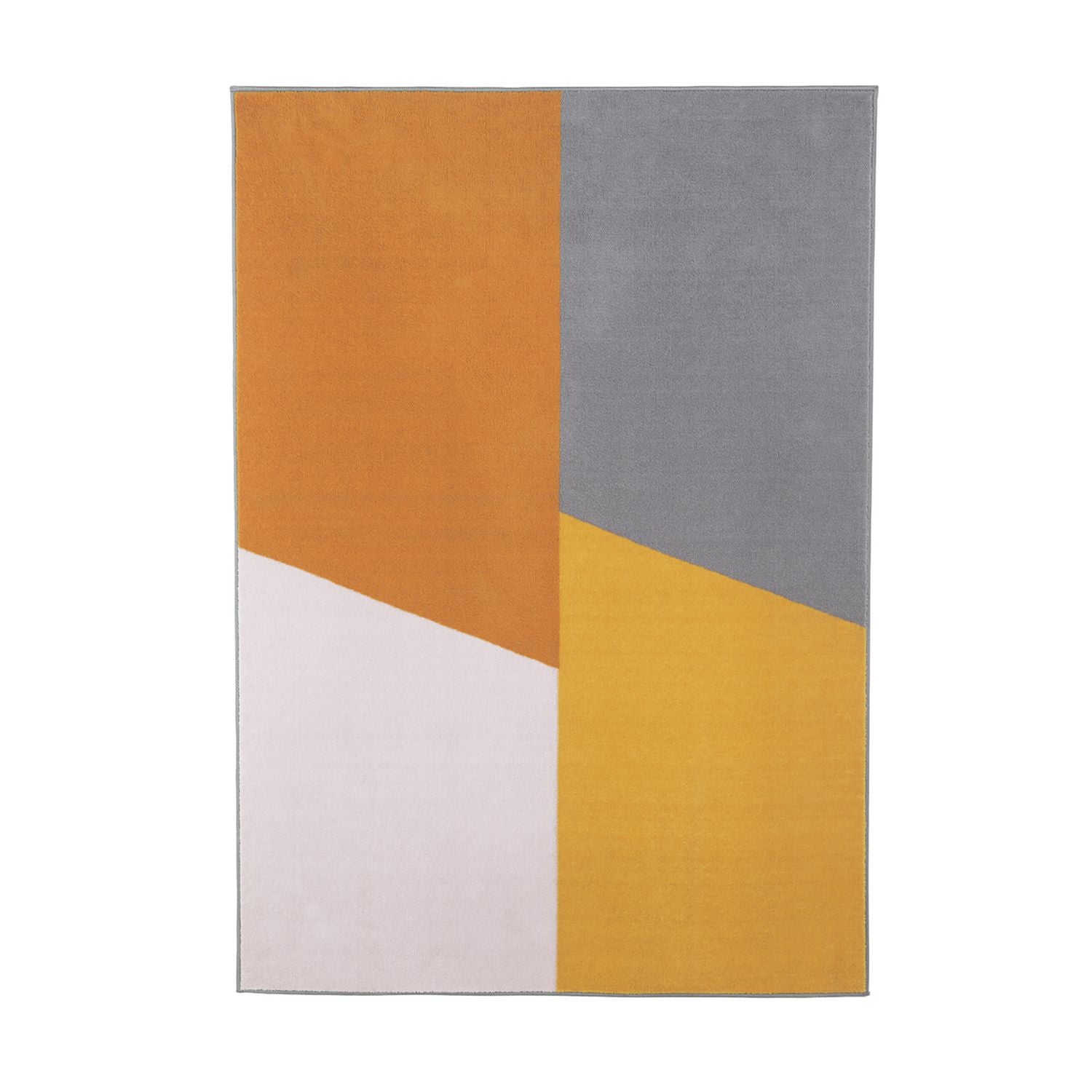 Argos Home Geometric Block Mustard  Rug - 160x230cm