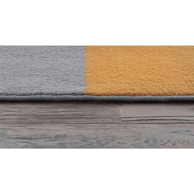 Argos Home Geometric Block Mustard  Rug - 160x230cm