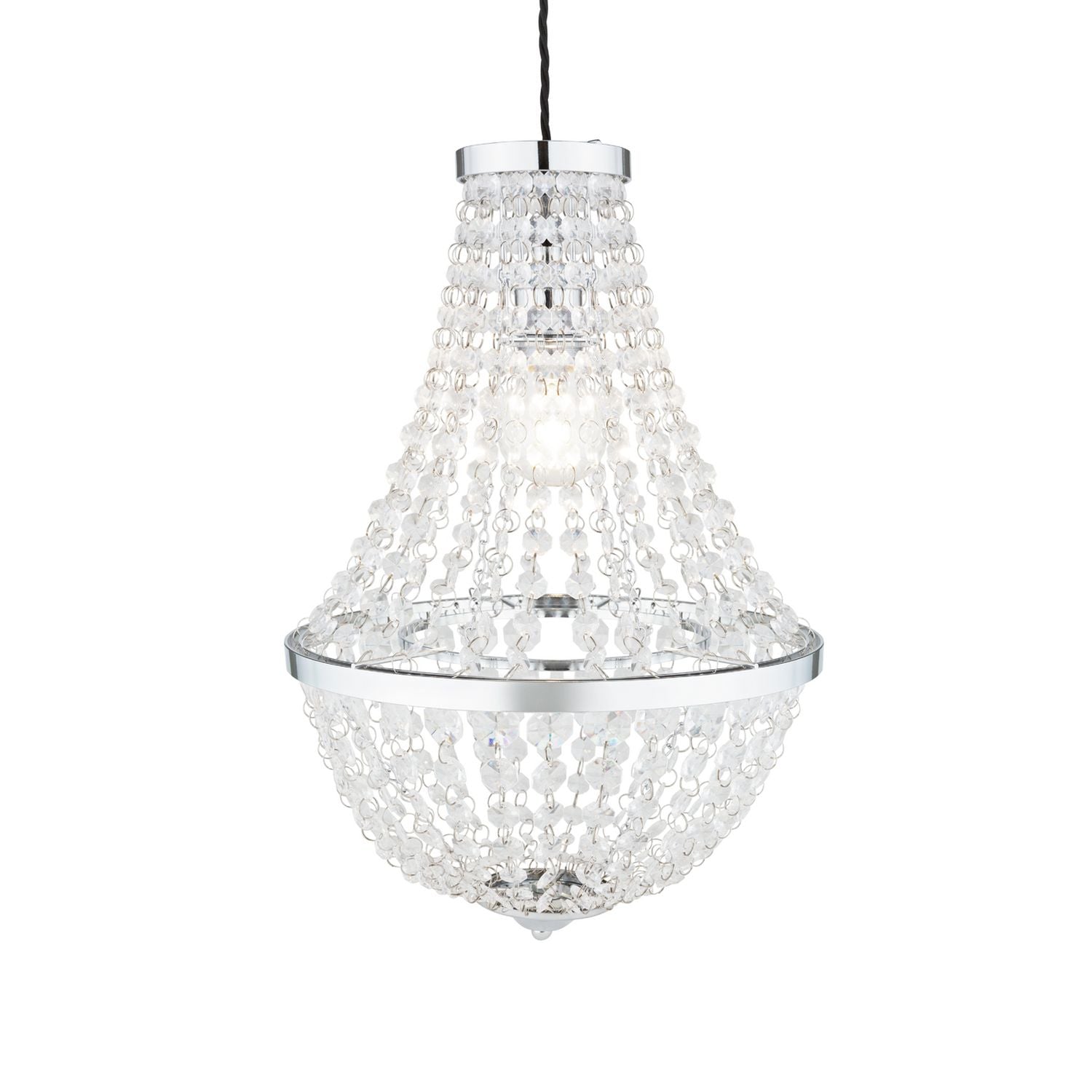 Argos Home chandelier pendant shade chrome 44cm - British product