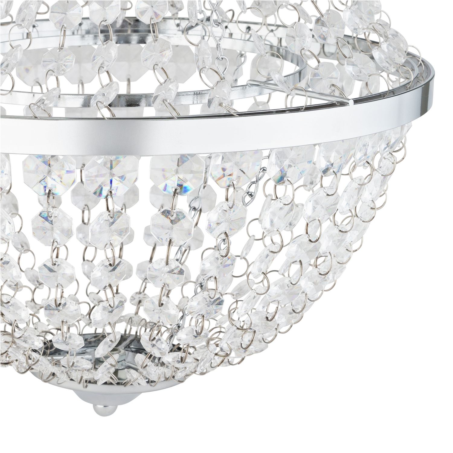 Argos Home chandelier pendant shade chrome 44cm - British product