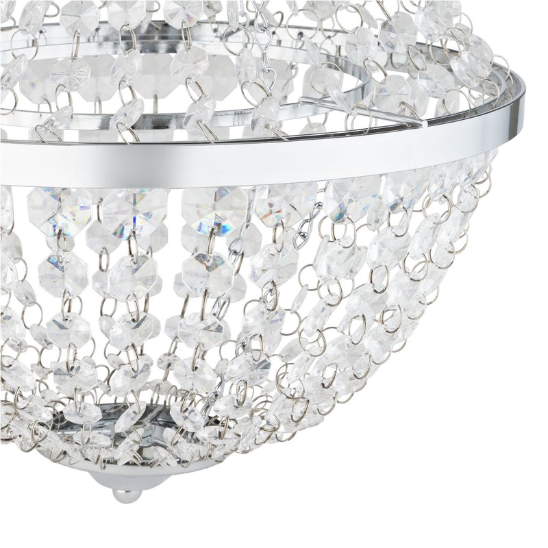 Argos Home chandelier pendant shade chrome 44cm - British product