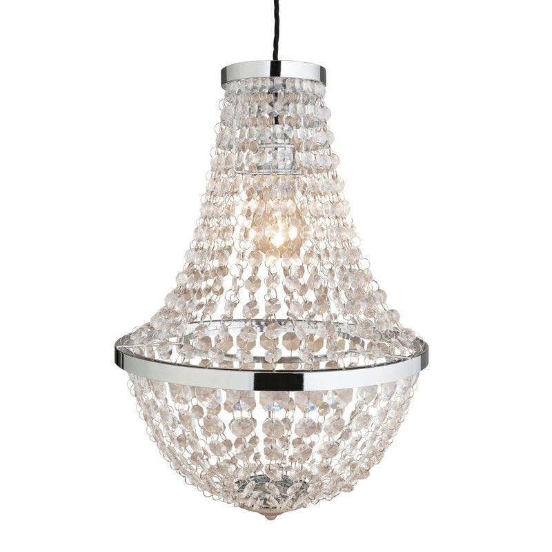 Argos Home chandelier pendant shade chrome 44cm - British product