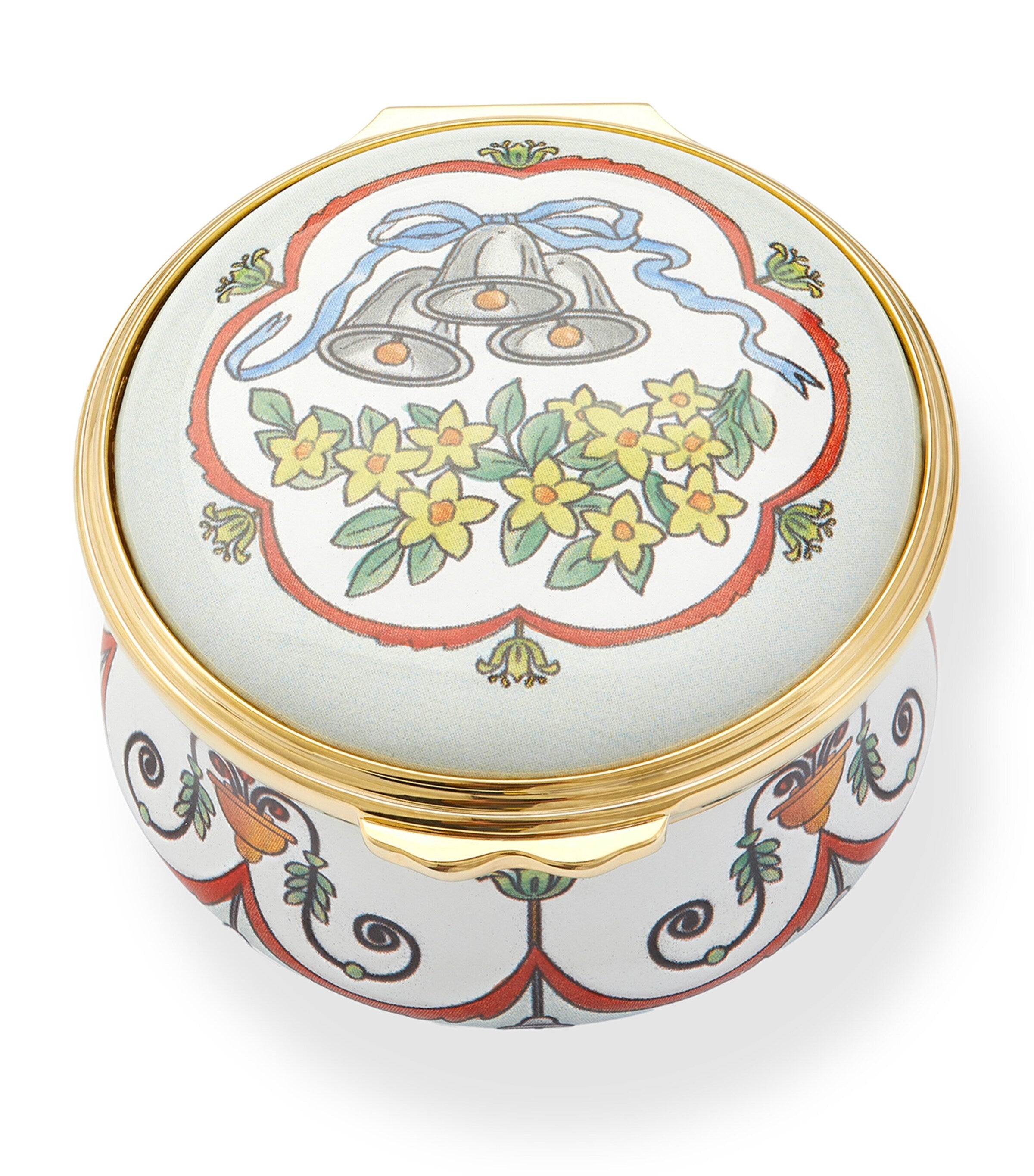 Halcyon Days enamel wedding bells box, UK version
