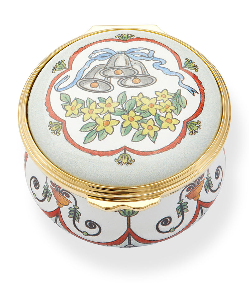 Halcyon Days enamel wedding bells box, UK version