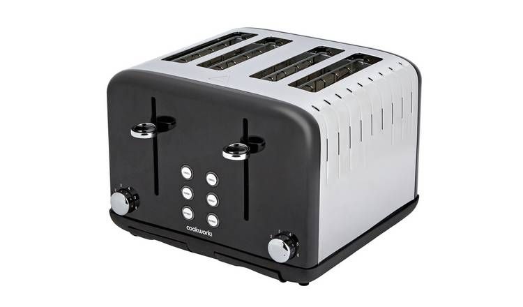 Cookworks Pyramid 4 Slice Toaster - Black GOODS Argos