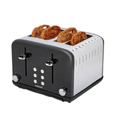 Cookworks Pyramid 4 Slice Toaster in Black, imported from the UK