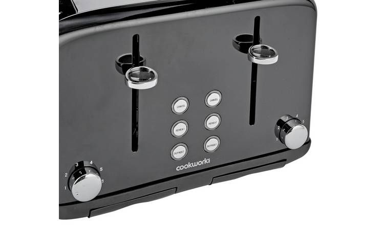 Cookworks Pyramid 4 Slice Toaster - Black GOODS Argos