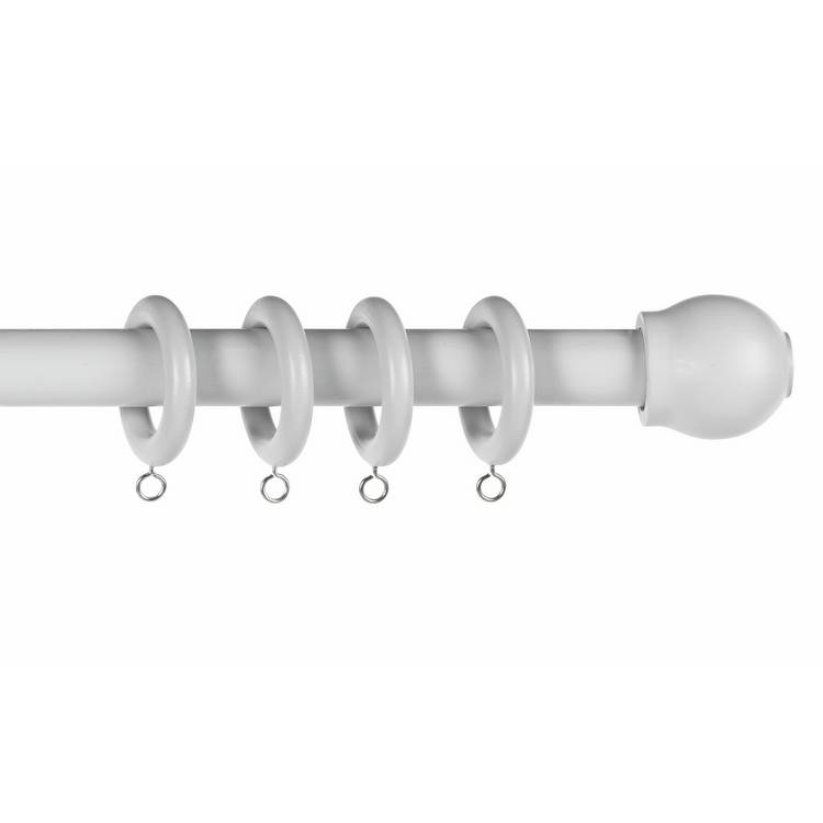 Argos Home grey wooden curtain pole 180cm - British product