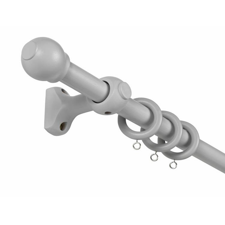 Argos Home grey wooden curtain pole 180cm - British product
