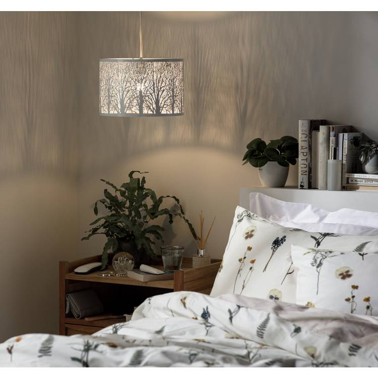Argos Home White Metal Cutout Trees Lampshade - 30cm