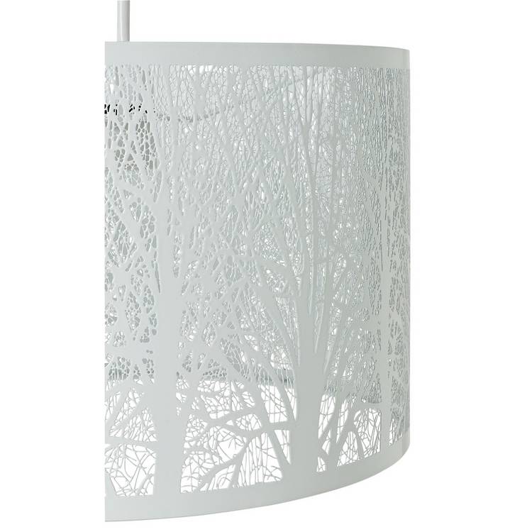 Argos Home white metal cutout trees lampshade 30cm (British brand)