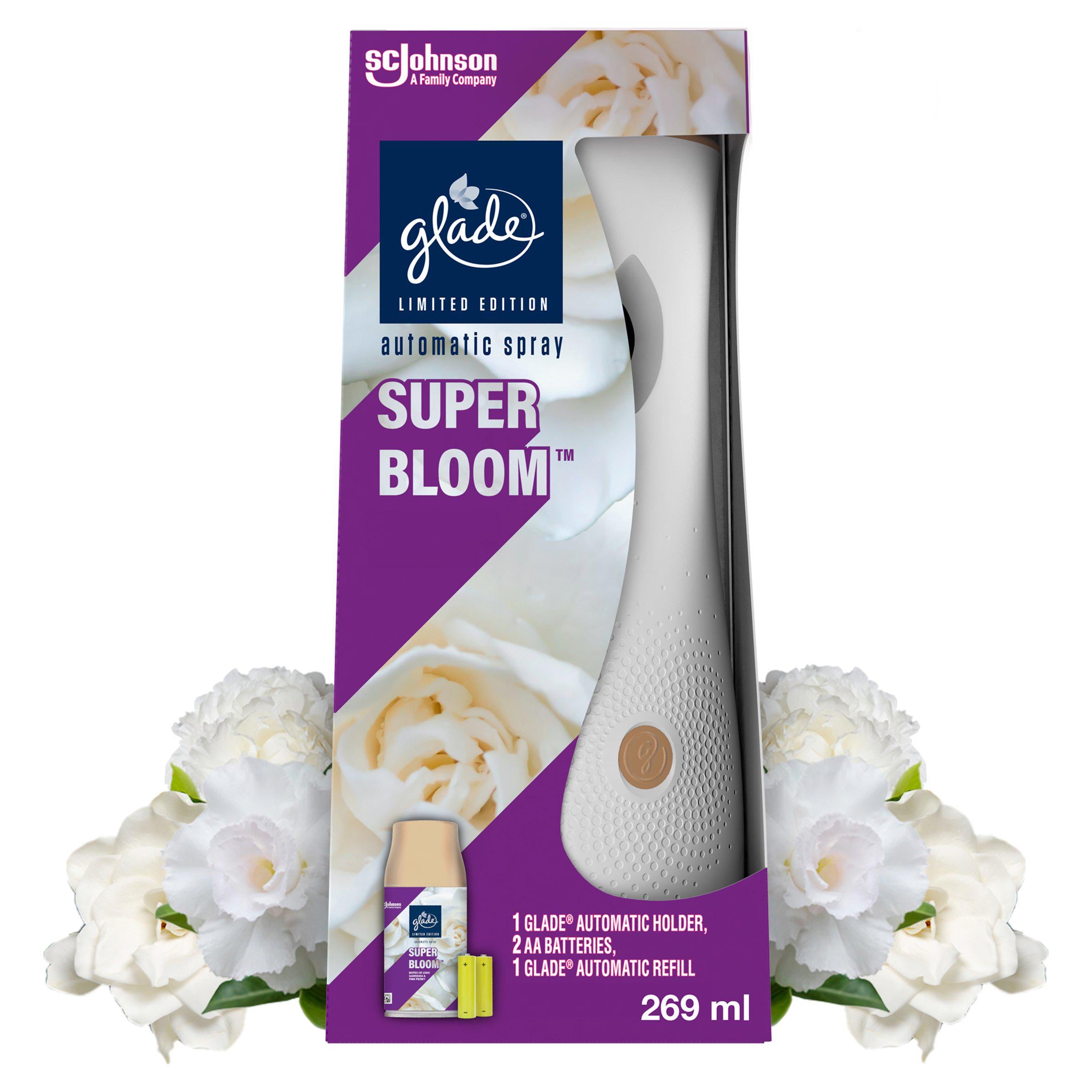 Glade Automatic Spray Holder & Refill Superbloom 269ml GOODS Sainsburys   