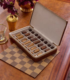 Aerin Leather Enzo Travel Chess Set - British product