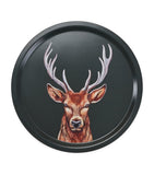 Halcyon Days stag illustration birchwood tray 39cm, imported from the UK