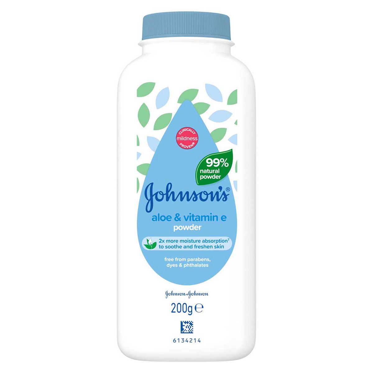 Johnson's Baby Natural Cornstarch Powder with Aloe & Vit E 200g GOODS Boots   