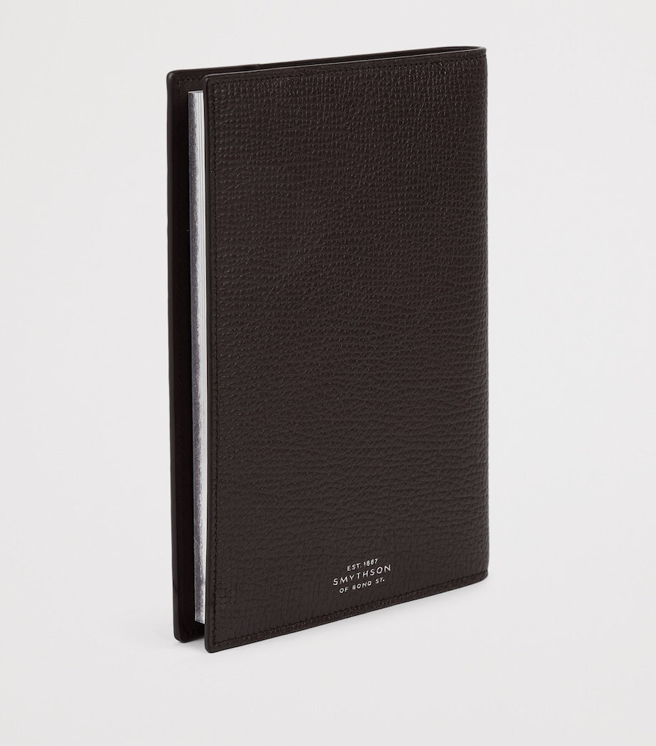 Smythson refillable calfskin notebook with gilt-edged paper, 192 pages (British brand)