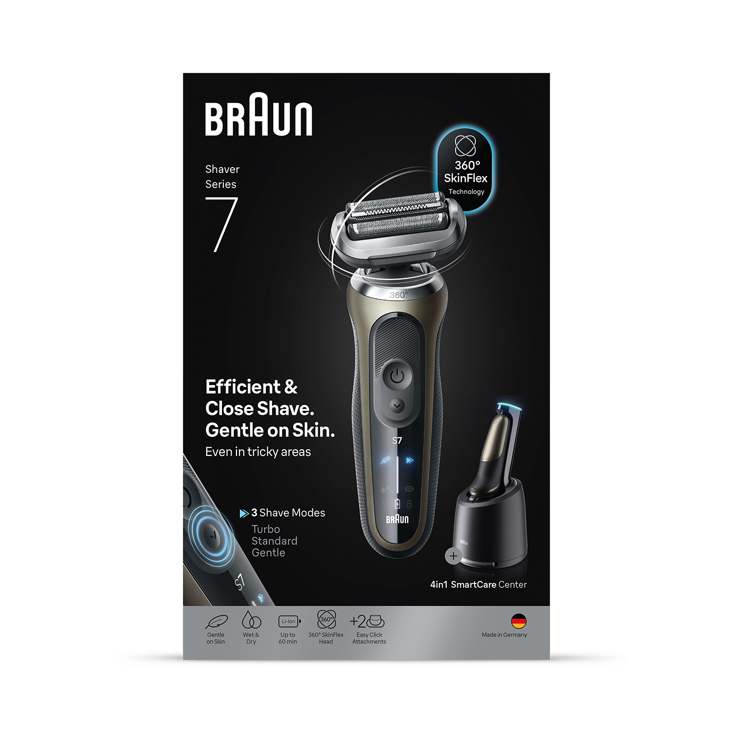 Braun Series 7 shaver with SmartCare Center (British brand)