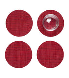 Chilewich Basketweave Round Coasters 10cm - British product