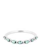 Astrid & Miyu white gold alexandrite marquise ring size H (British brand)