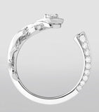 Boucheron Plume de Paon ring white gold diamond, UK version