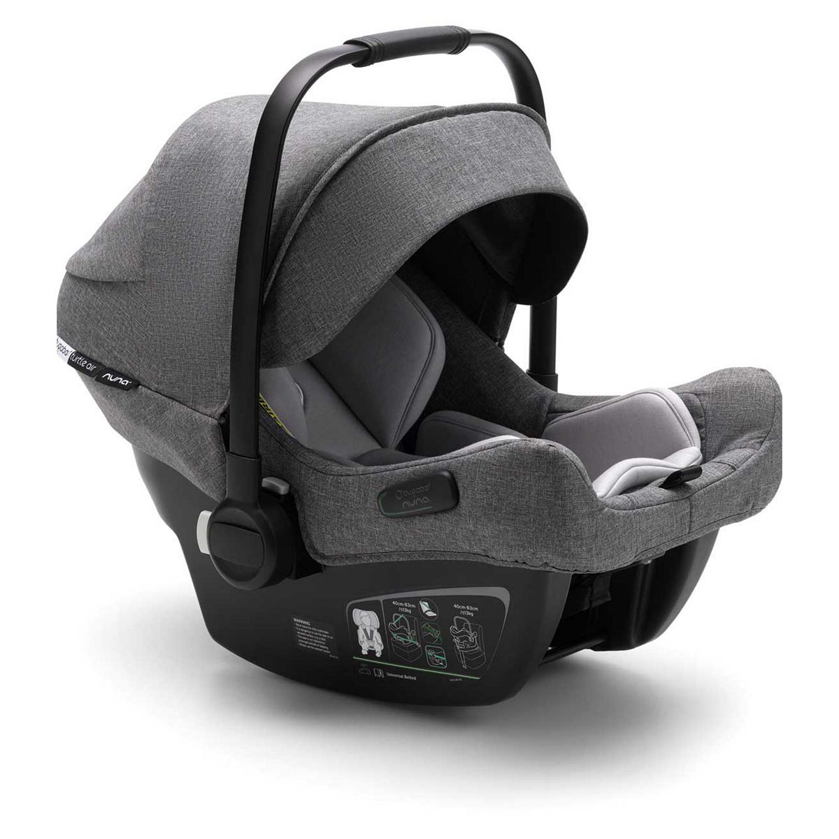 Bugaboo Turtle Air by Nuna 2020 Car Seat - Grey Melange Fabrics GOODS Boots   