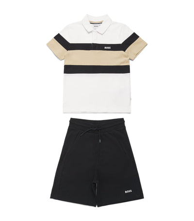 Harrods BOSS Kidswear Stretch-Cotton Polo Shirt and Shorts Set (4-16 Years)- Buy online at McGrocer