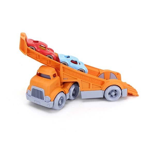 Green Toys Racing Truck with 2 Racing Cars GOODS Superdrug   