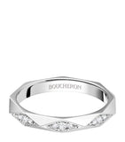 Boucheron platinum diamond Facette wedding band ring UK version