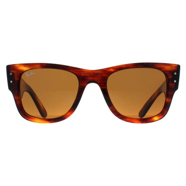 Ray-Ban Mega Wayfarer brown striped Havana sunglasses, imported from the UK