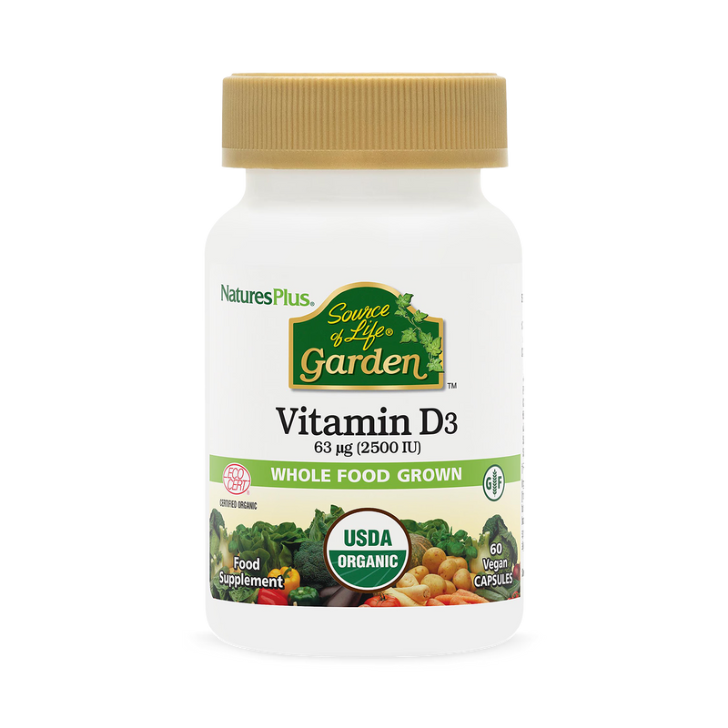 NaturesPlus Sol Garden organic vitamin D3 2500IU, imported from the UK