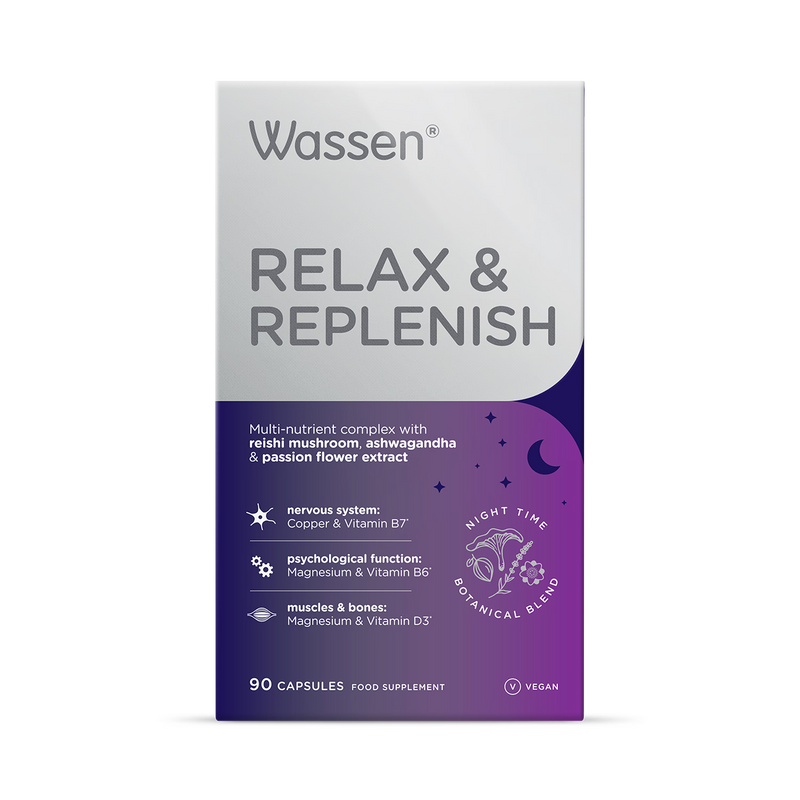 Wassen Relax & Replenish night time multinutrient capsules - British product