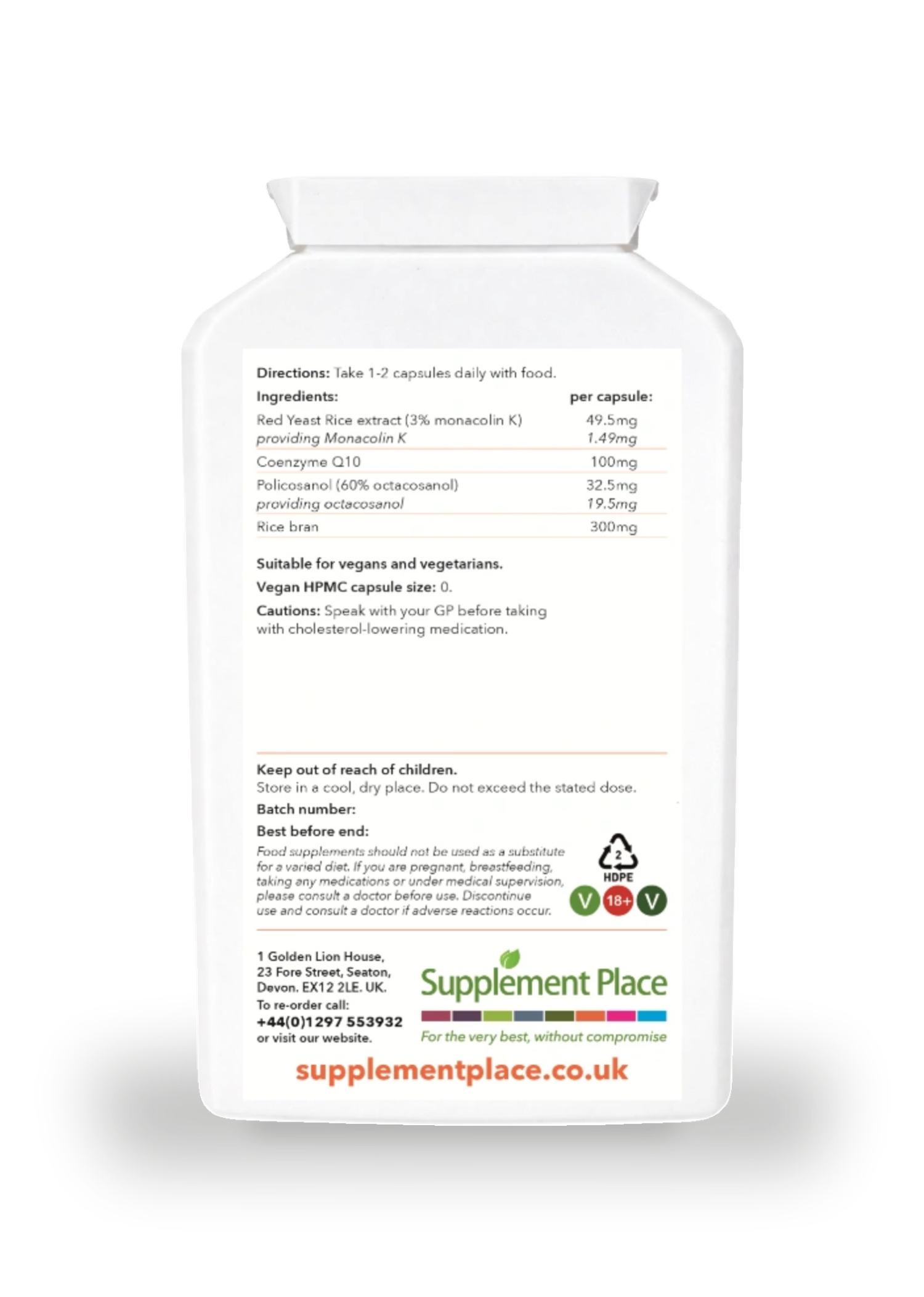 Supplement Place Reduchol dietary supplement 240 capsules (British brand)